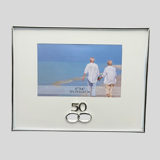 50th Anniversary Photo Frame – Golden Wedding Frame | Engraved Gifts Toronto, Mississauga, Alberta & Winnipeg | Personalized Anniversary Gifts Canada