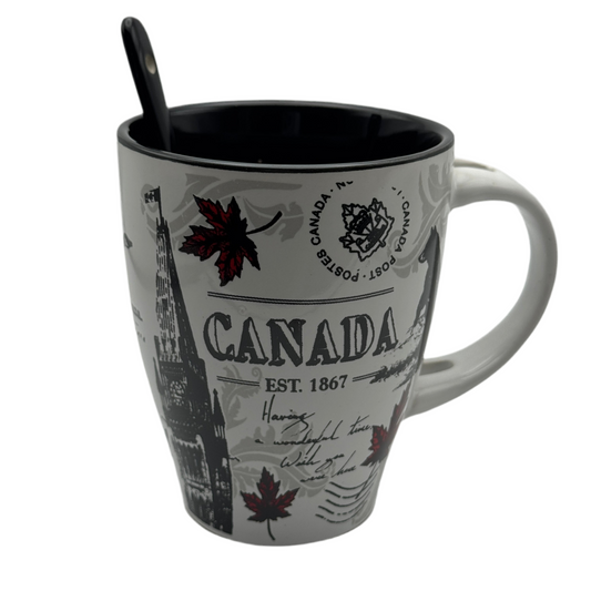 Canada Souvenir Mug with Spoon – Canadian Maple Leaf Gift Set | Toronto, Mississauga & Brampton Souvenir Shop Online