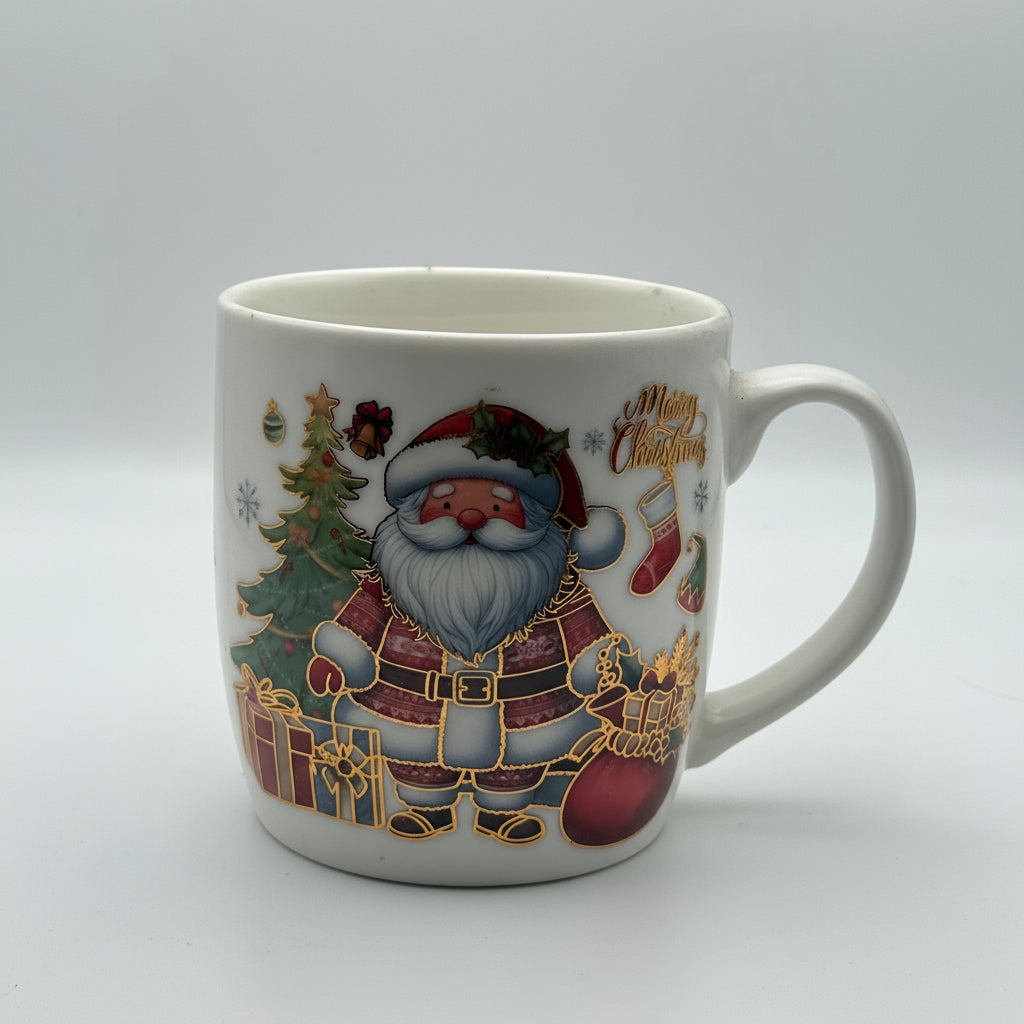Santa Mug Gift Set – Christmas Coffee Mug with Spoon & Coaster | Christmas Gifts Canada | Holiday Gift Idea Under $20