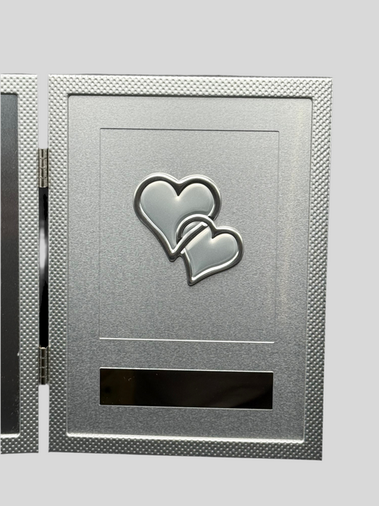 Personalized Wedding Photo Frame with Hearts – Engraved Anniversary & Engagement Keepsake | Gifts Canada