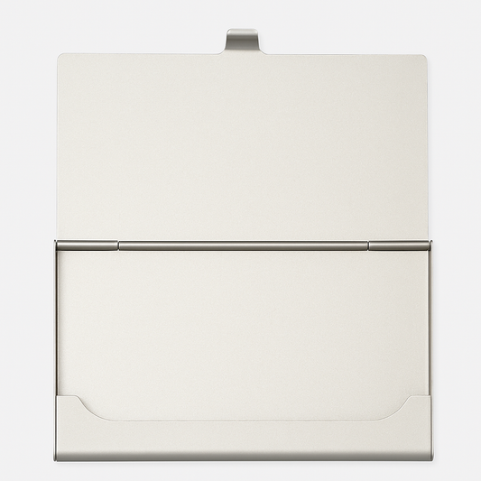 Engraved Card Holder Shiny Chrome Metal Card Holder