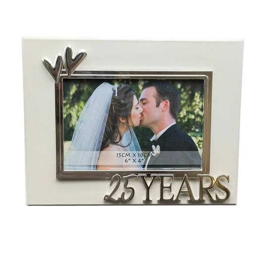 Personalized 25 Years Anniversary Photo Frame – Silver Wedding Frame | Engraved Gifts Toronto, Mississauga, Alberta, Winnipeg & Canada