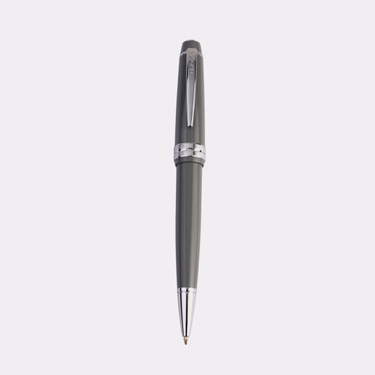 Personalized Cross  Ballpoint Pen – Custom Engraved Gray Pen with Chrome Trim in Gift Box for Corporate & Graduation Gifts
