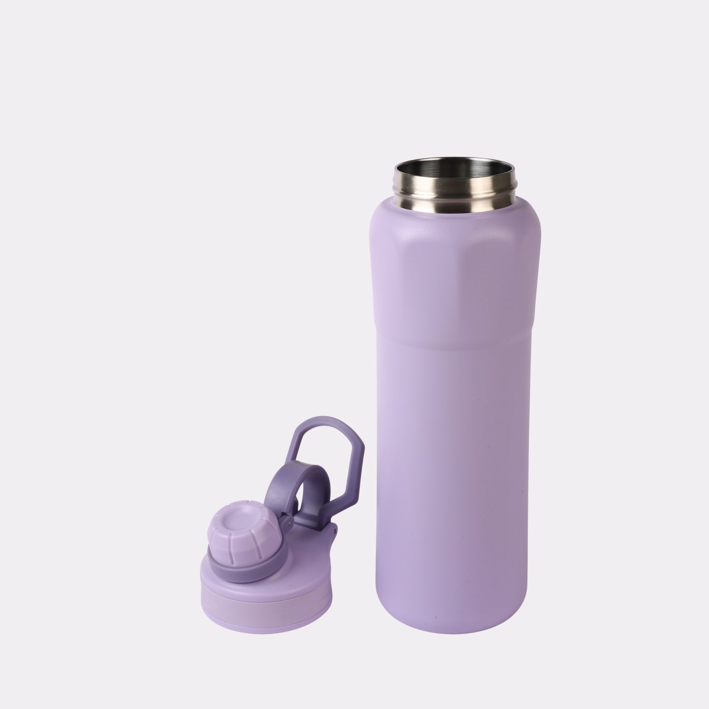 Personalized Matte Purple Water Bottle – 1L Custom Engraved BPA-Free Sports Bottle with Handle Loop