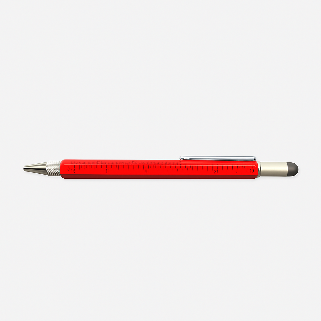 6-in-1 Multi-Tool Pen – Red Edition