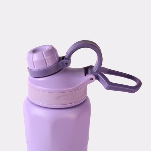 Personalized Matte Purple Water Bottle – 1L Custom Engraved BPA-Free Sports Bottle with Handle Loop