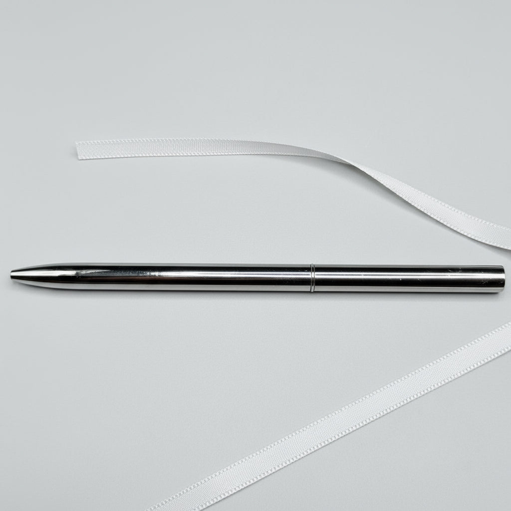 Wedding Guest Book & Feather Pen Set – Elegant White Satin with Lace & Pearl Heart | Personalized Wedding Gifts Canada | Bridal Shower & Engagement Gift Idea