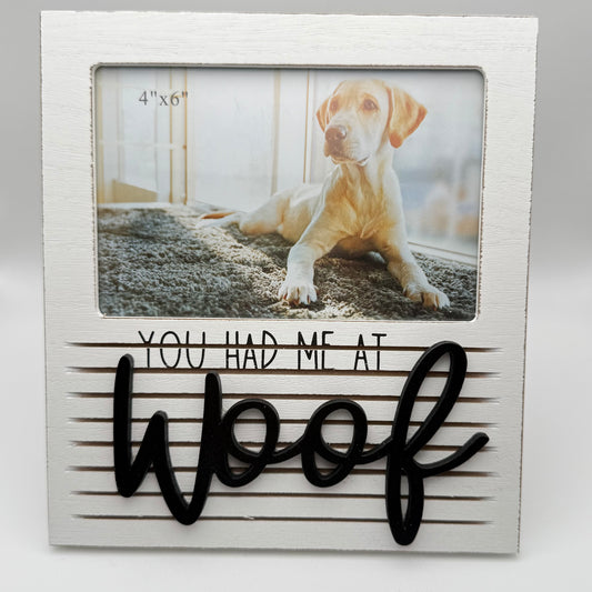 Dog Photo Frame – “You Had Me At Woof” Pet Picture Frame | Gift for Dog Lovers in Canada