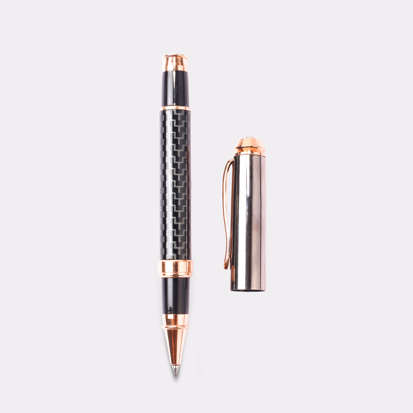 Engraved Carbon Fiber Pen with Rose Gold – Premium Personalized Gift for Executives