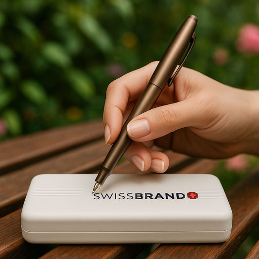 SwissBrand Copper Matte Executive Pen – Luxury Refillable Ballpoint with Personalized Engraving Option