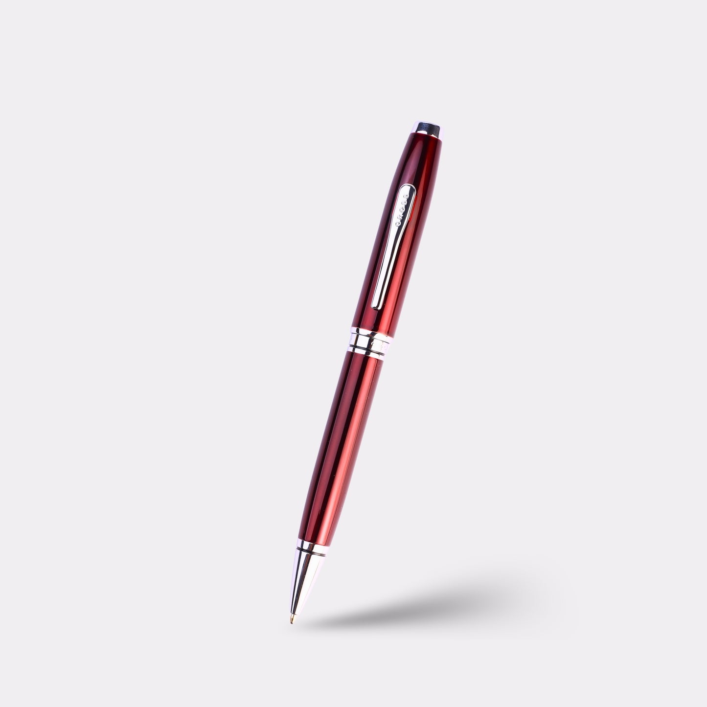 Engraved Cross Conventry Maroon Ballpoint Pen – Personalized Chrome Trim Pen in Gift Box for Graduation, Office & Corporate Gifts