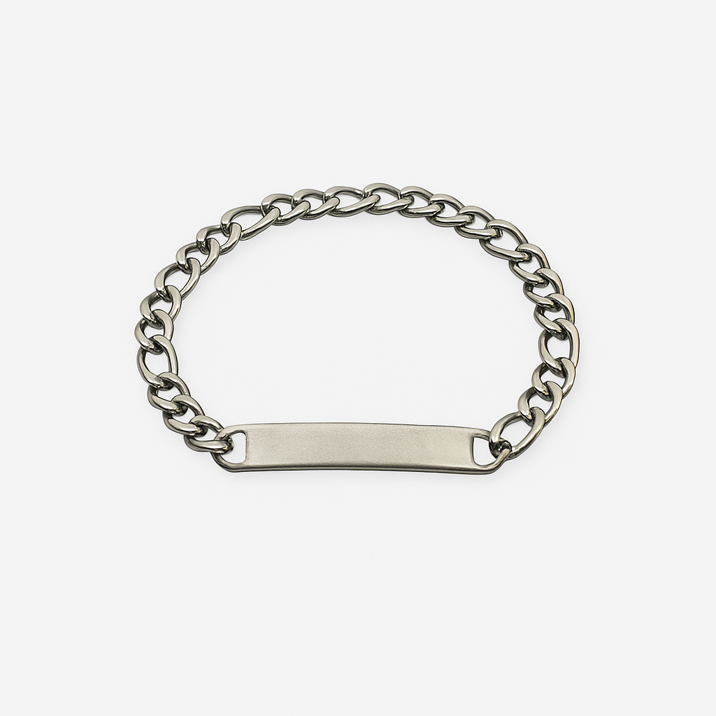 Personalized Stainless Steel ID Chain Bracelet