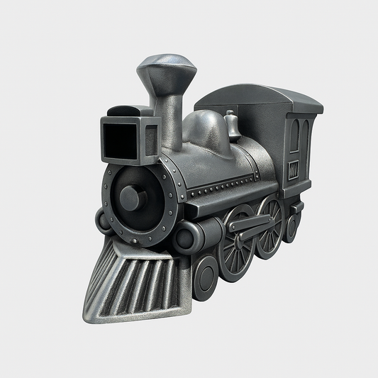 Engraved Vintage Train Coin Bank | Personalized Metal Engine Piggy Bank for Kids & Collectors