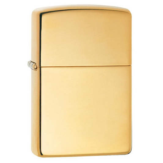 Custom High Polish Brass Zippo Lighter – Personalized Engraving with Name, Initials or Message | Gift-Ready