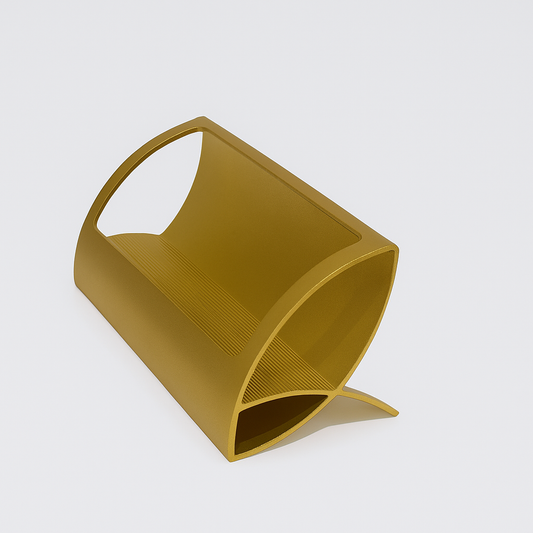 Engraved Business Card Holder Gold Aluminum