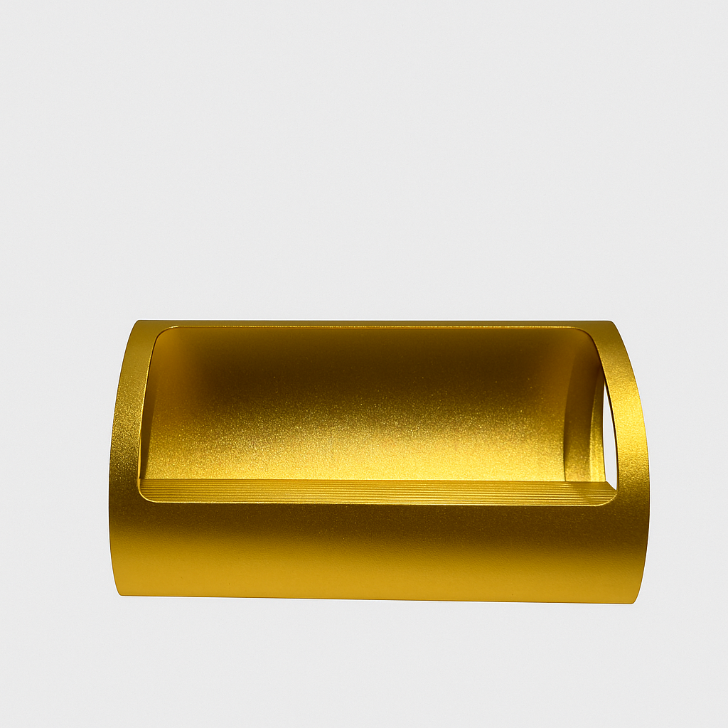 Engraved Business Card Holder Gold Aluminum