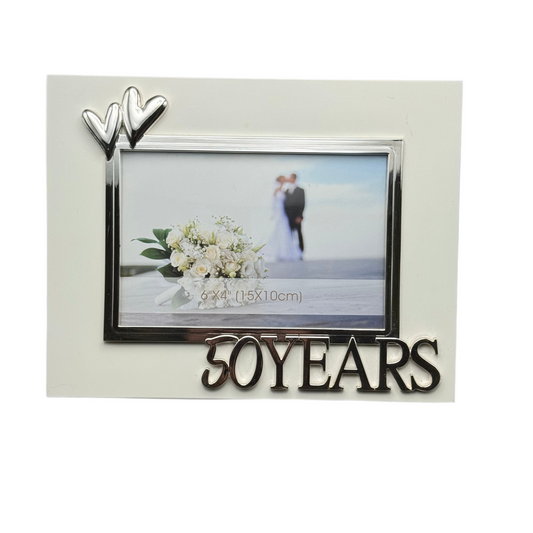 Personalized 50 Years Anniversary Photo Frame – Golden Wedding Frame | Engraved Gifts Toronto, Mississauga, Alberta, Winnipeg & Canada