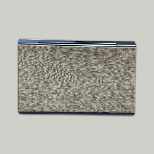 Engraved Business Card Holder Front Wood Finish