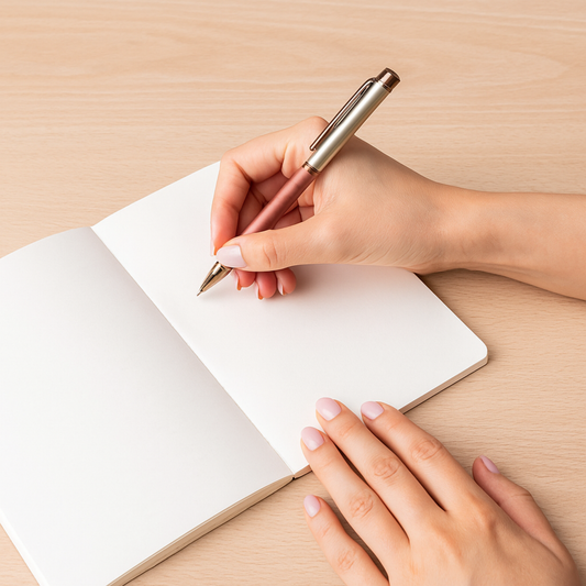 Personalized Rose Gold Writing Pen – Engraved Gift for Women, Journals & Professionals