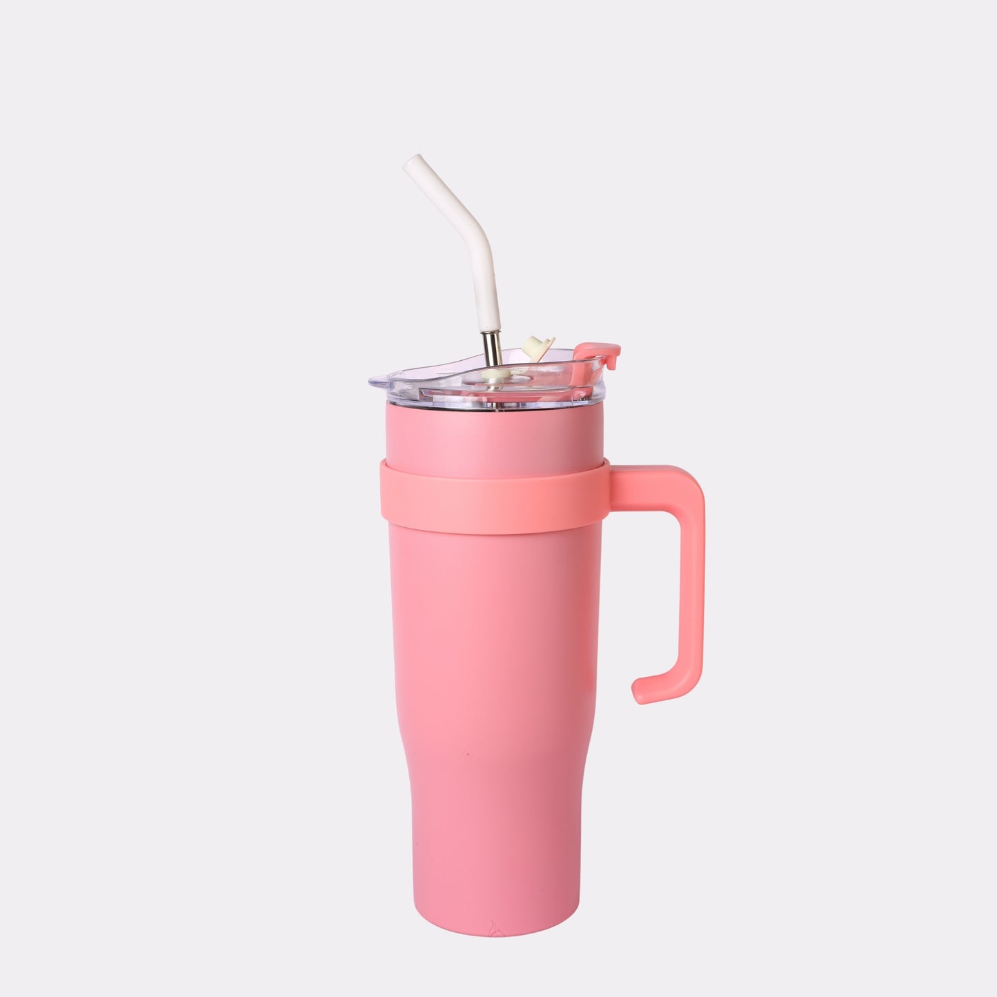 Best Custom Engraved Pink Tumbler Set in Canada – 3-Piece Insulated Stainless Steel Coffee Mugs with Straw & Handle