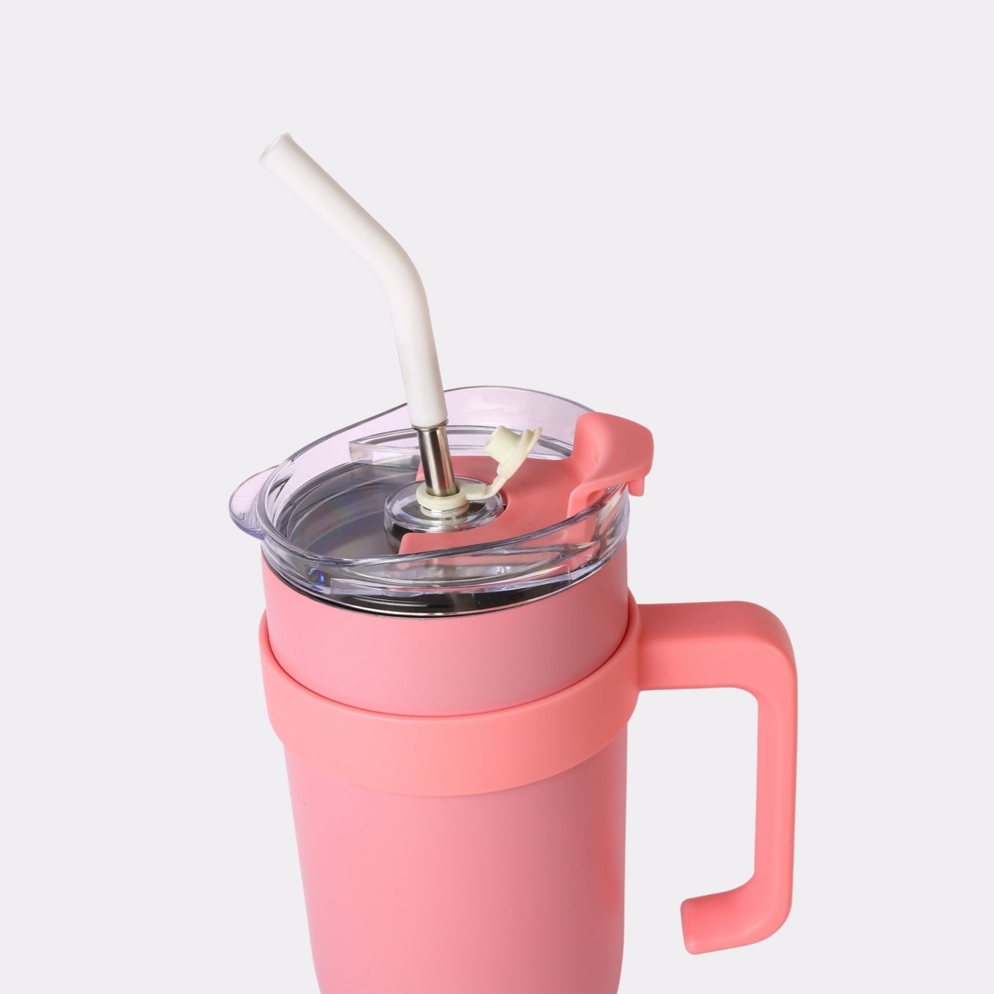 Best Custom Engraved Pink Tumbler Set in Canada – 3-Piece Insulated Stainless Steel Coffee Mugs with Straw & Handle