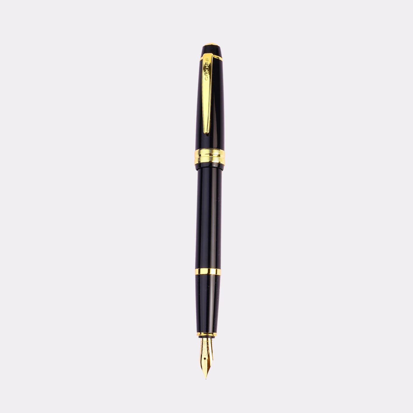 Engravable Cross Black Fountain Pen with Gold Trim – Luxury Writing Gift Pen in Cross Box for Personalized Executive Gifting