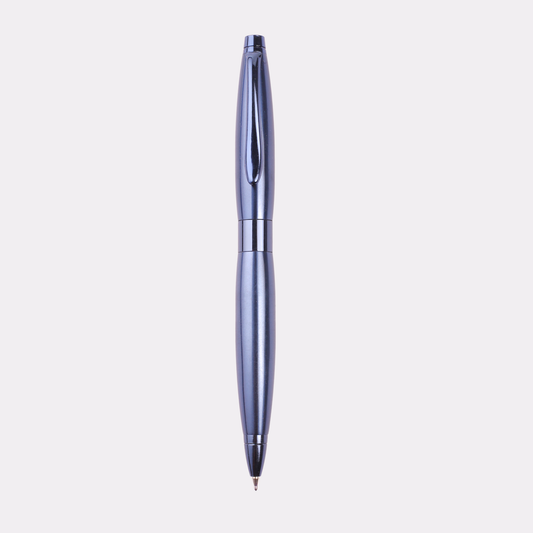 Engraved Shiny Blue Metal Pen – Personalized Gift for Office, Graduation & Journaling
