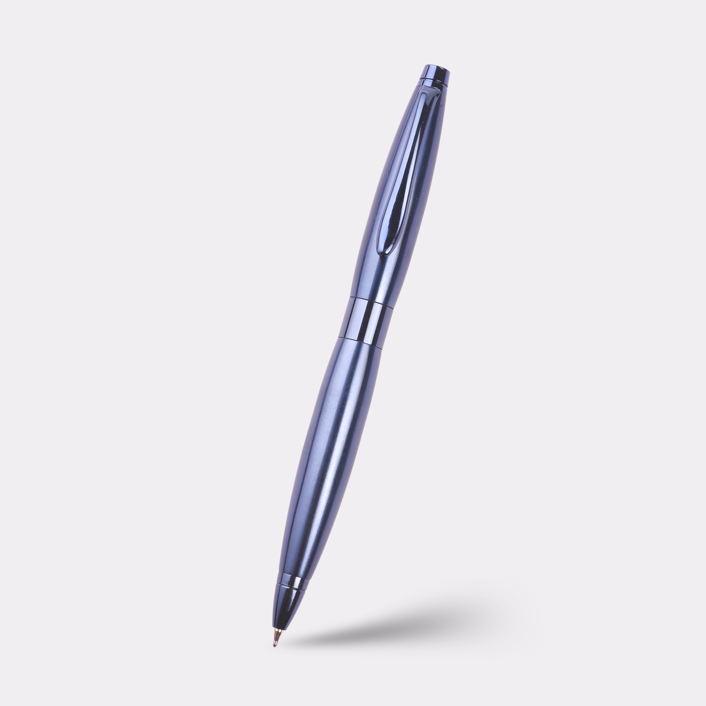 Engraved Shiny Blue Metal Pen – Personalized Gift for Office, Graduation & Journaling