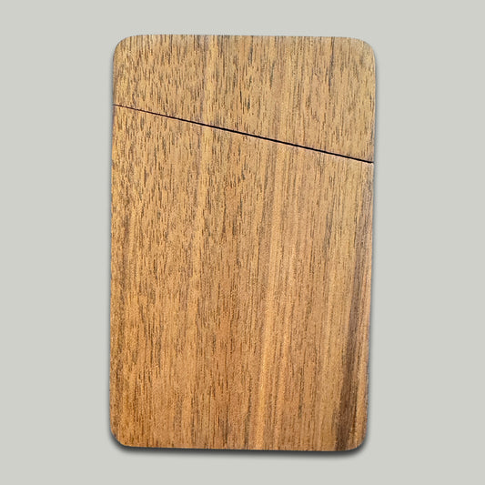 Engraved Wooden Card Holder Premium Walnut Finish