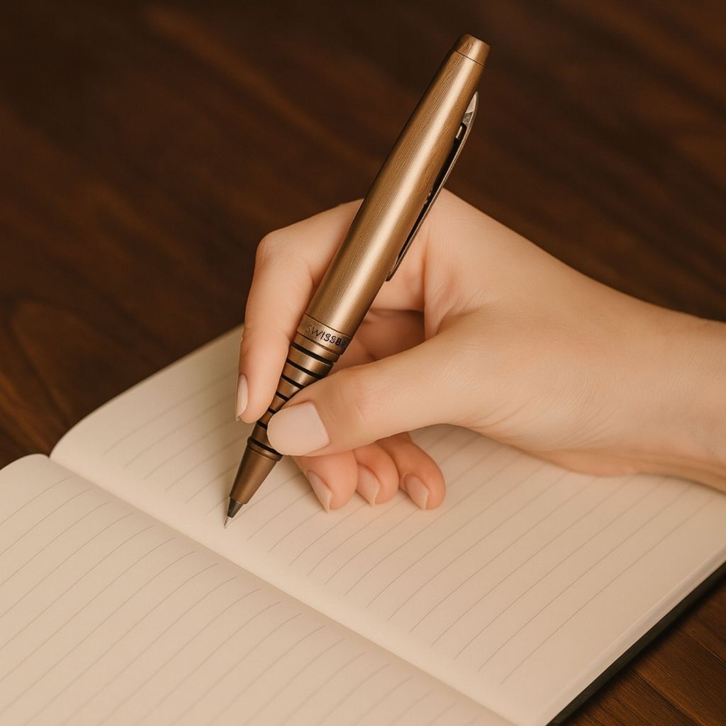 SwissBrand Copper Metal Pen with Grip – Executive Style with Free Engraving