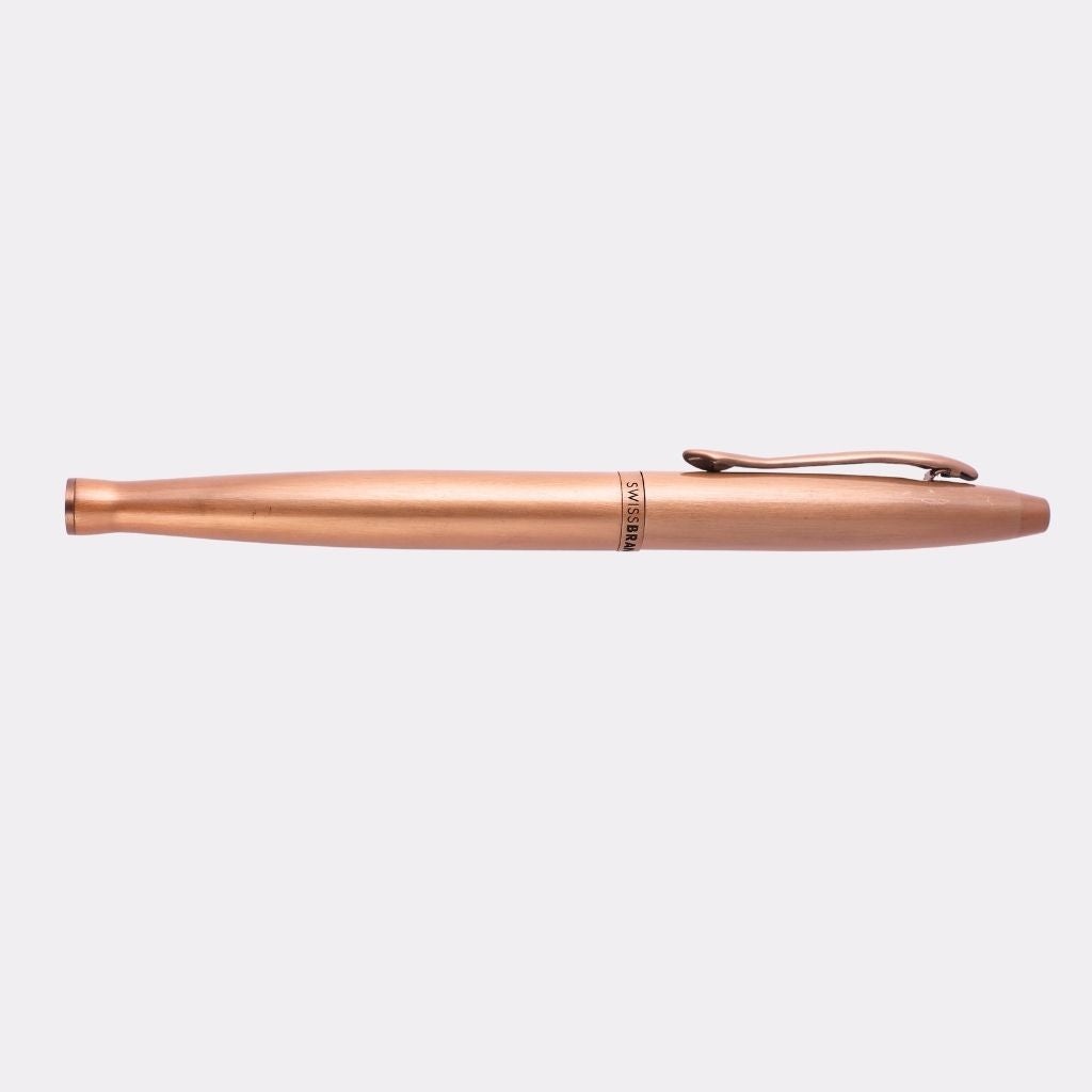 SwissBrand Copper Metal Pen with Grip – Executive Style with Free Engraving