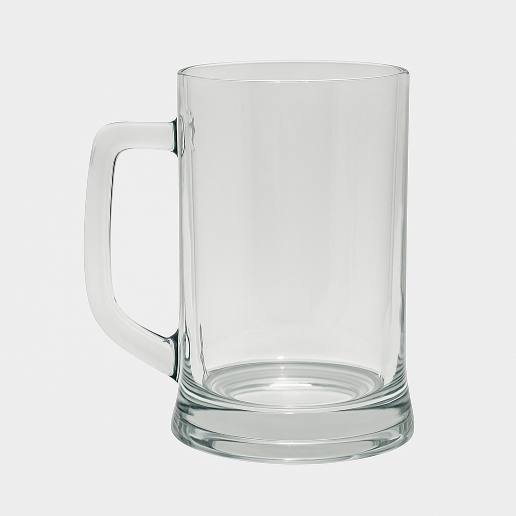 Engraved Beer Mug Heavy Bottom Classic Glass Beer Mug