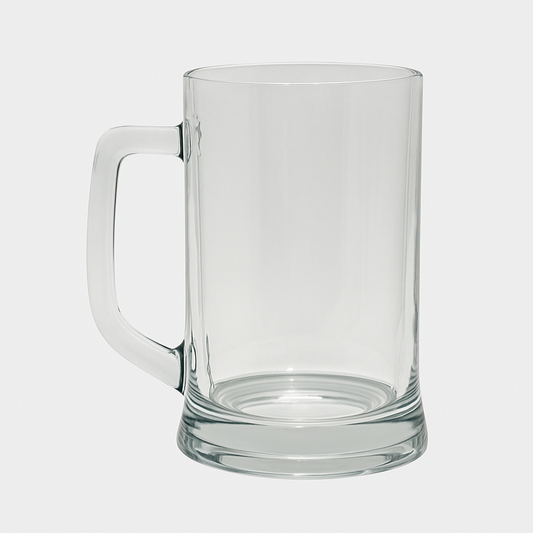 Engraved Beer Mug Heavy Bottom Classic Glass Beer Mug