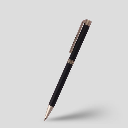 Custom Engraved Black & Silver SwissBrand Pen with Gift Box