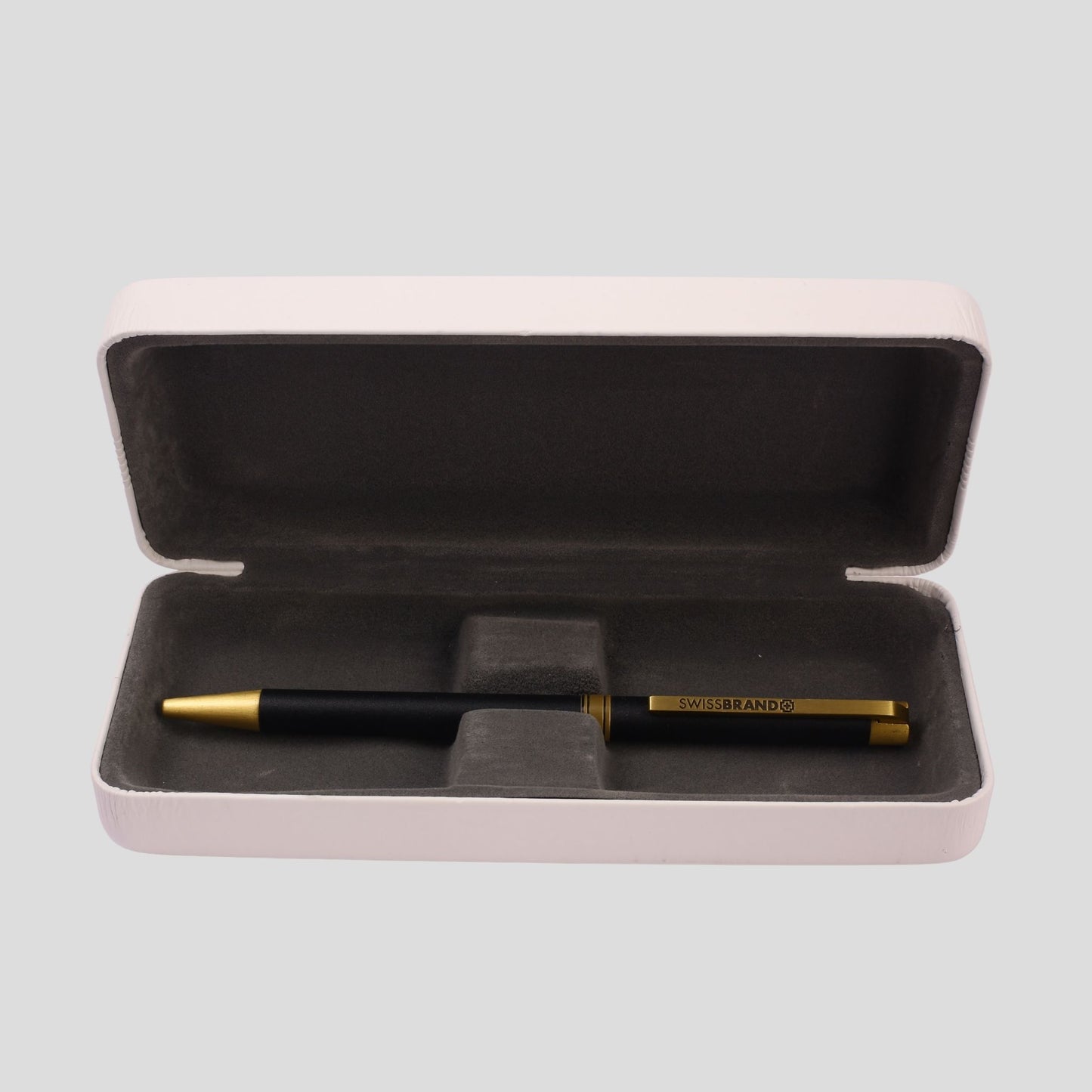 Custom Engraved Black & Gold SwissBrand Executive Pen – Gift Box Included