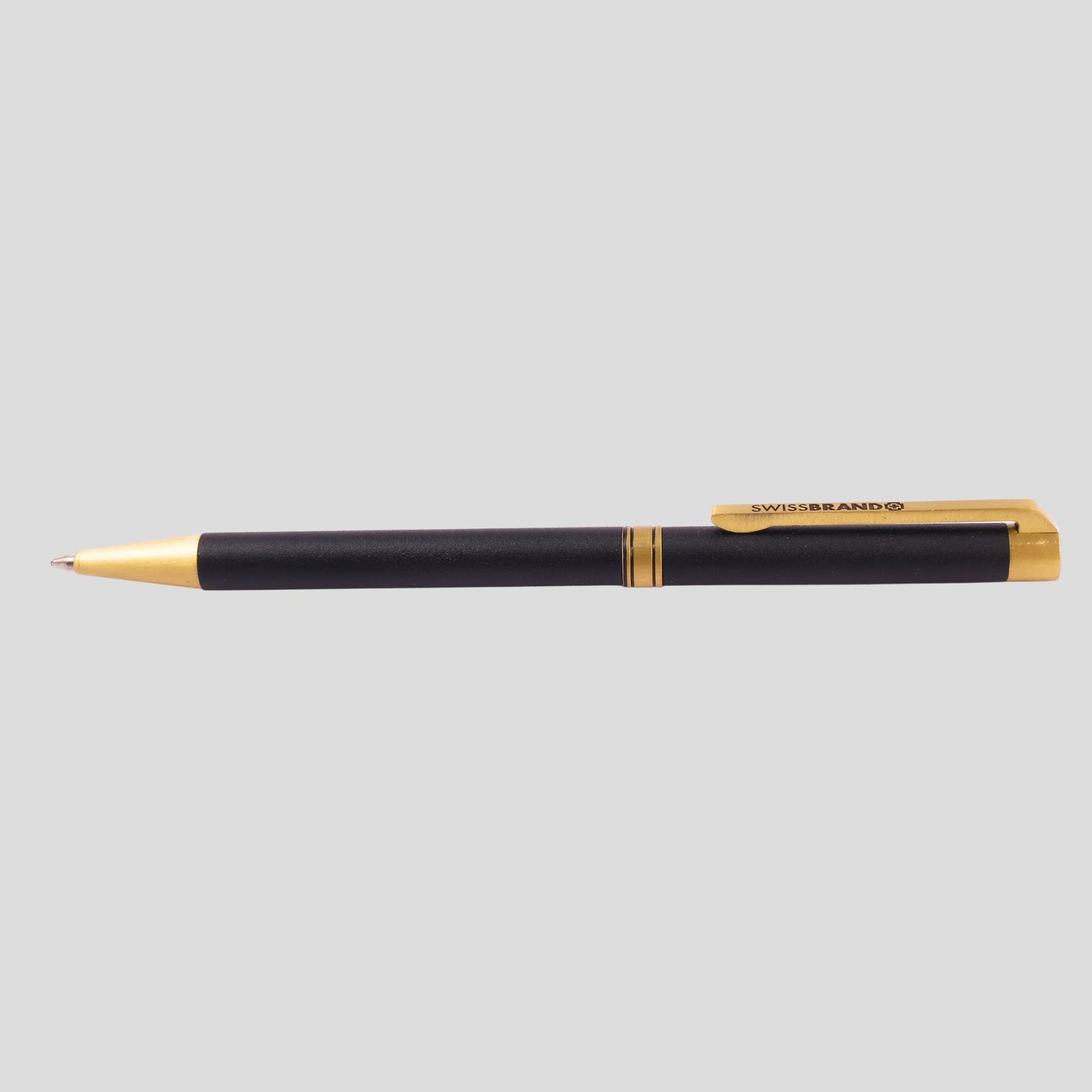 Custom Engraved Black & Gold SwissBrand Executive Pen – Gift Box Included