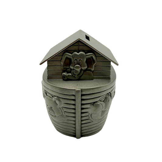 Engraved Noah’s Ark Coin Bank – Personalized Metal Money Box for Babies | Baby Shower & Christening Gift Canada