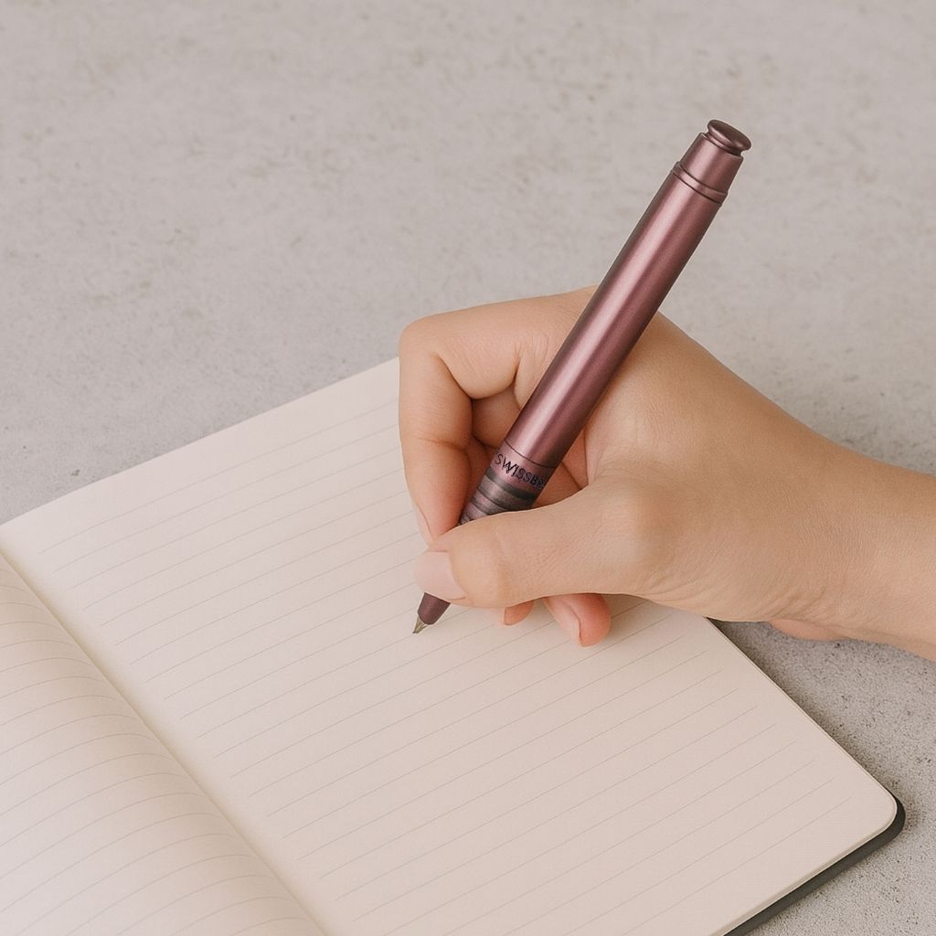 SwissBrand Pink Metallic Luxury Pen – Custom Engraved Gift for Her