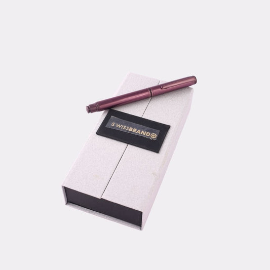 SwissBrand Pink Metallic Luxury Pen – Custom Engraved Gift for Her