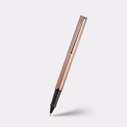 Engraved Wood Finish Metal Pen – Personalized Gift for Professionals & Writers