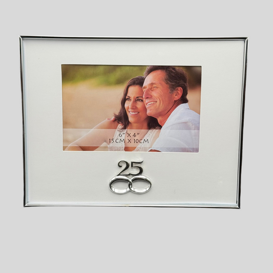 25th Anniversary Photo Frame – Personalized Silver Wedding Frame | Engraved Gifts Toronto, Mississauga, Alberta & Winnipeg | Custom Anniversary Gift Canada