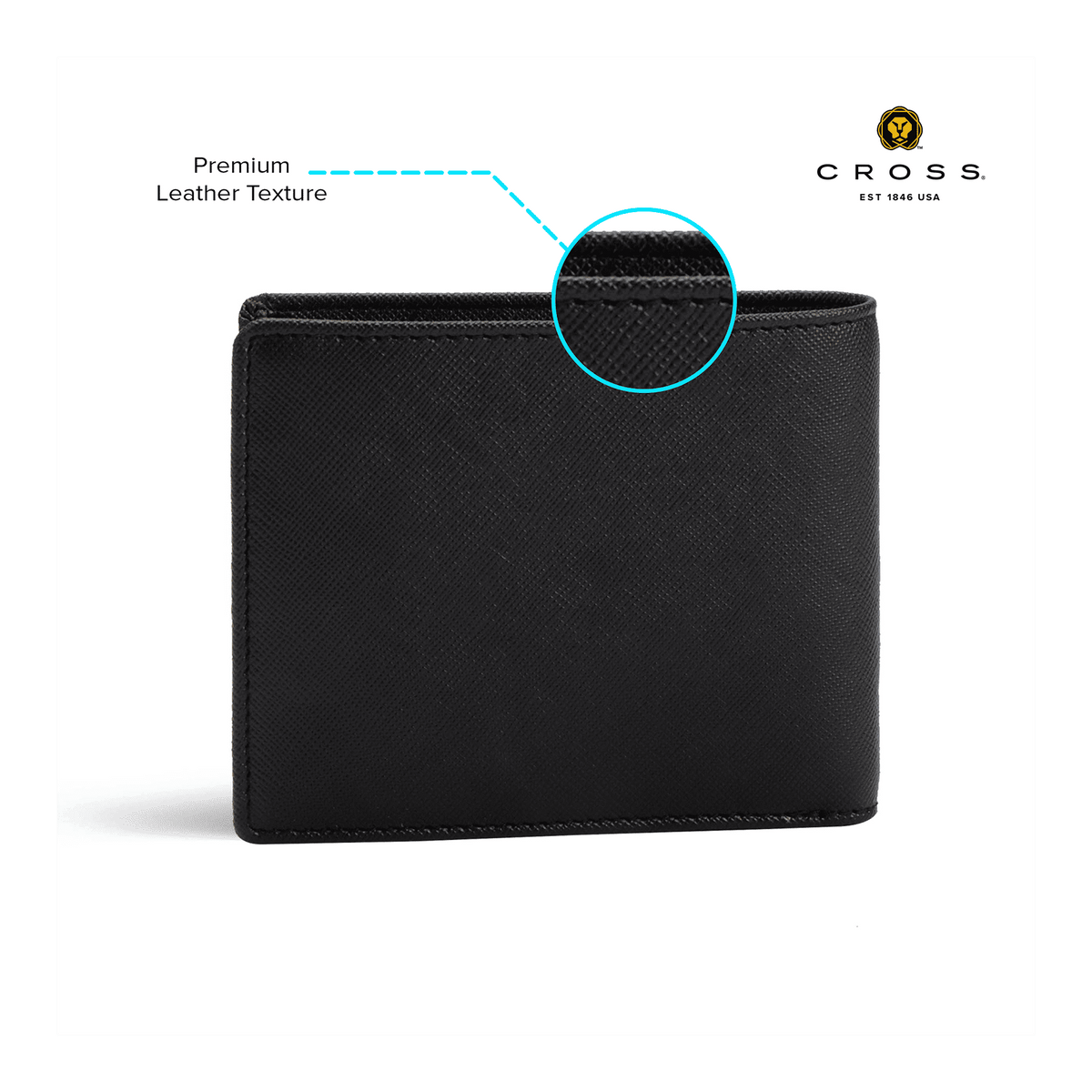 Cross Genuine Leather Black Wallet | Personalized Engraved Wallet Canada Engravables