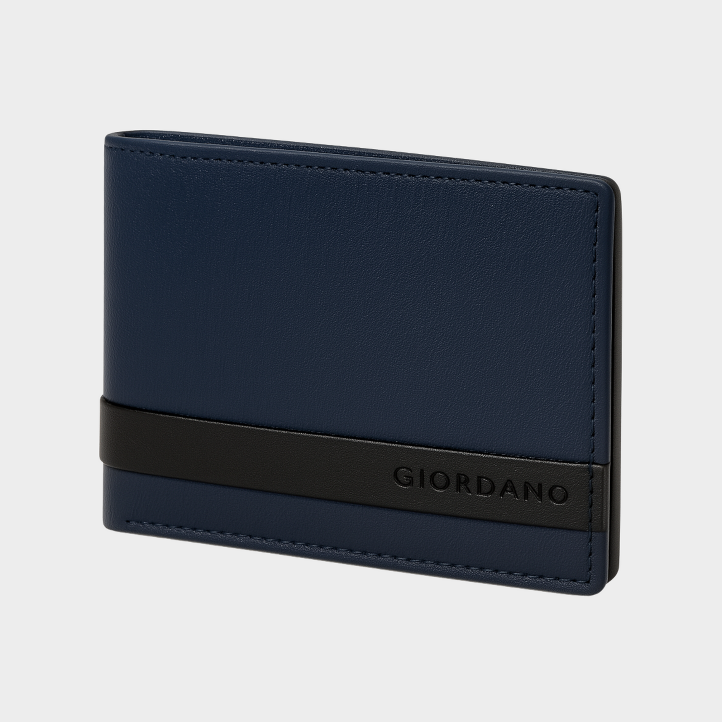 Giordano RFID Navy Blue Wallet for Men – Personalized Engraving Available