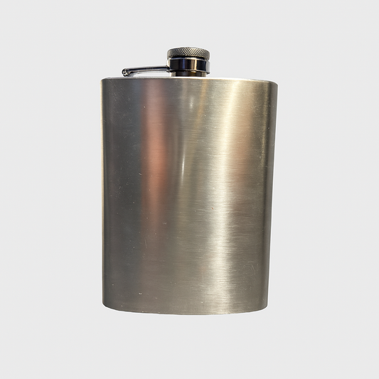 Personalized Classic Polished Stainless Steel Flask – Custom Engraved Drinkware & Gift for Him