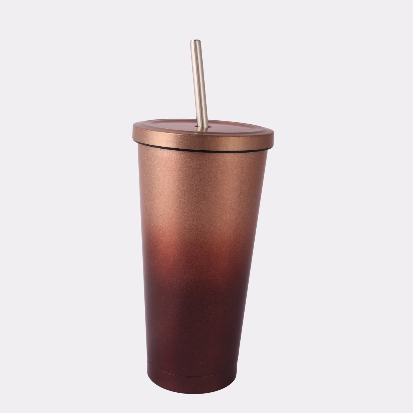 Custom Engraved Matte Bronze Tumbler – 20 oz Stainless Steel Coffee Cup with Straw & Lid
