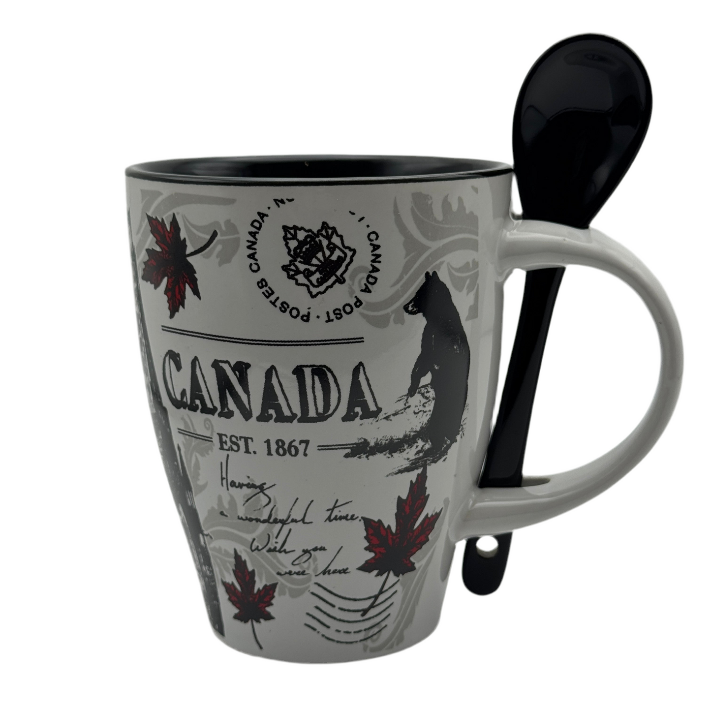 Canada Souvenir Mug with Spoon – Canadian Maple Leaf Gift Set | Toronto, Mississauga & Brampton Souvenir Shop Online
