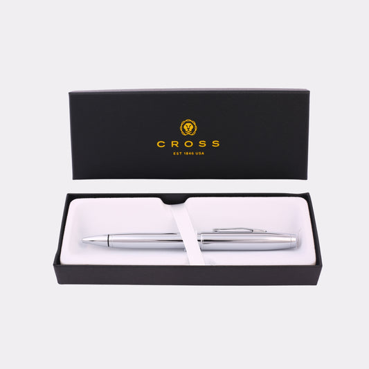 Cross Conventry Chrome Ballpoint Pen – Custom Engraved Luxury Writing Gift with Gift Box