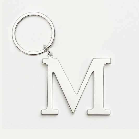 Premium Metallic Alphabet "M" Keychain