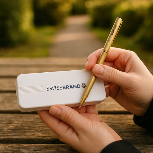 Gold SwissBrand Ball Pen – Personalized Engraving Available with Gift Box