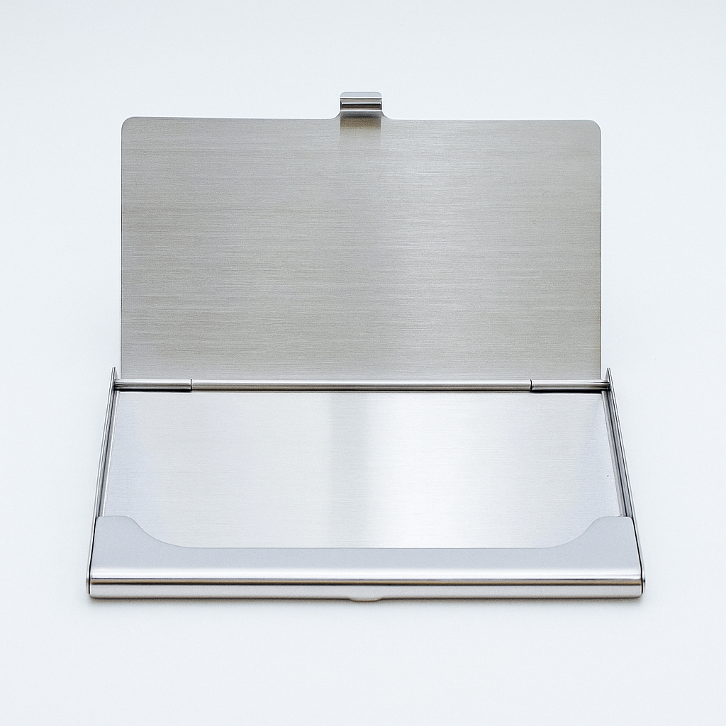 Engraved Business Card Holder Executive Silver
